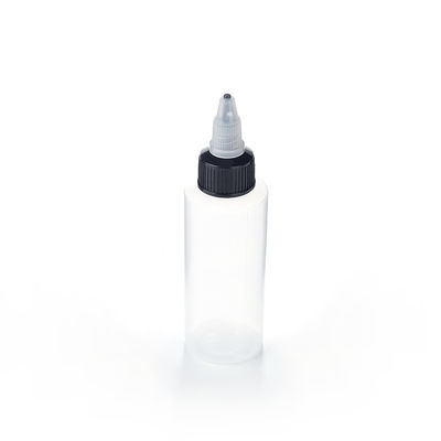 8oz White Flat Twist Cap Bottle PE Plastic Squeeze Sauce Bottle
