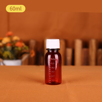 60ml 100ml 120ml Plastic PET Empty Syrup Bottles Oral Liquid Bottle
