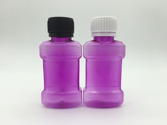 150ml 250ml पर्पल स्क्वीज़ माउथवॉश बॉटल स्क्रीन प्रिंटिंग